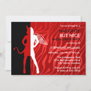 Naughty, aber Nice Bachelorette Teil Einladung