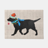 Naughty aber Nice Black Labrador Weihnachten Fußmatte (Vorderseite)