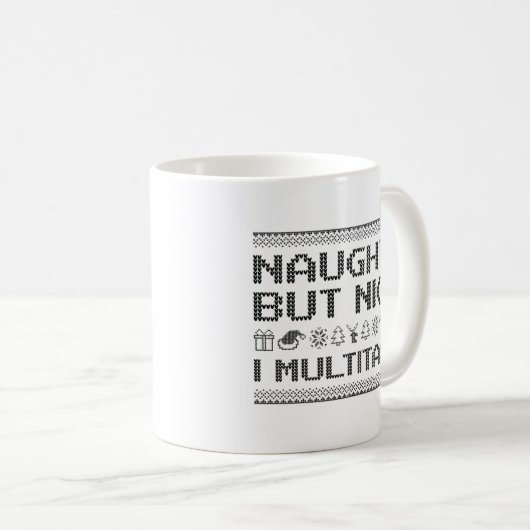 Naughty aber Nice I Multitasking Kaffeetasse (VorderseiteRechts)
