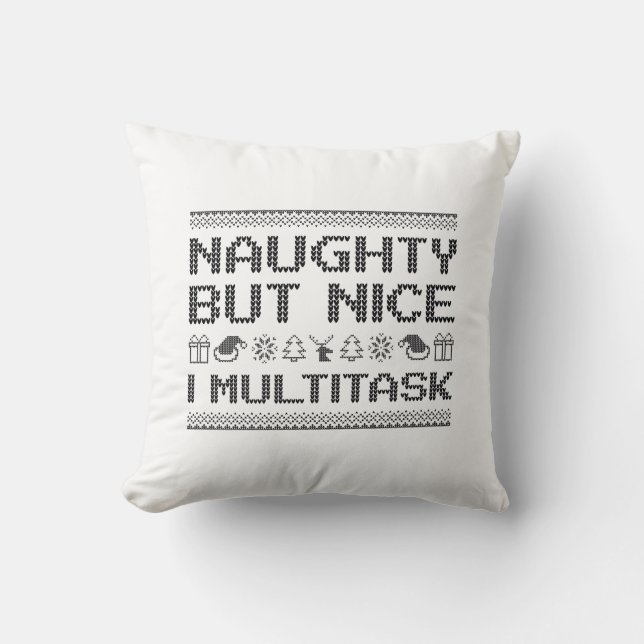 Naughty aber Nice I Multitasking Kissen (Vorderseite)