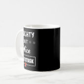Naughty aber Nice I Multitasking T Kaffeetasse (Vorderseite Links)