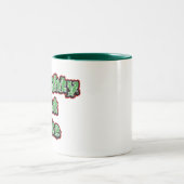 Naughty aber Nice List Weihnachten Zweifarbige Tasse (Mittel)