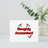Naughty Accountant Postkarte (Stehend Vorderseite)