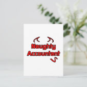 Naughty Accountant Postkarte (Stehend Vorderseite)