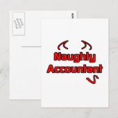 Naughty Accountant Postkarte (Vorne/Hinten)
