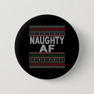 Naughty Af Ugge Weihnachtskrüater S für Paare Button