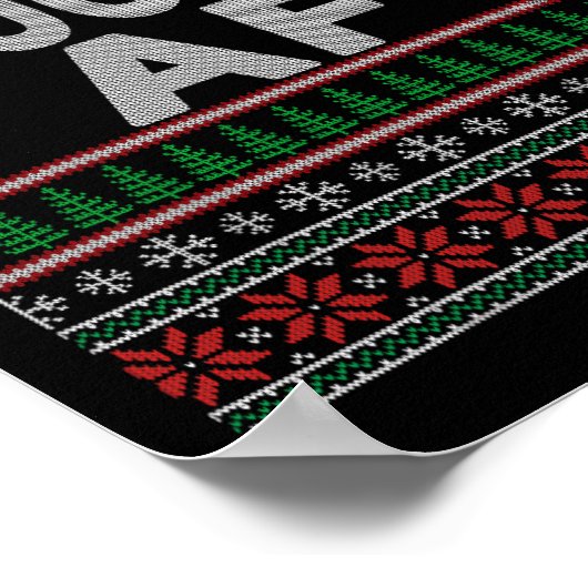 Naughty Af Ugge Weihnachtskrüater S für Paare Poster (Ecke)