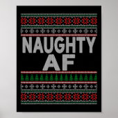 Naughty Af Ugge Weihnachtskrüater S für Paare Poster (Vorne)