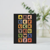 Naughty Alphabets benutzerdefinierte Postkarte (Stehend Vorderseite)