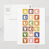 Naughty Alphabets benutzerdefinierte Postkarte (Vorne/Hinten)
