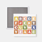 Naughty Alphabets Magnet (Vorderseite/Rückseite)