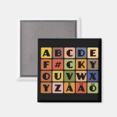 Naughty Alphabets Magnet (Vorderseite/Rückseite)