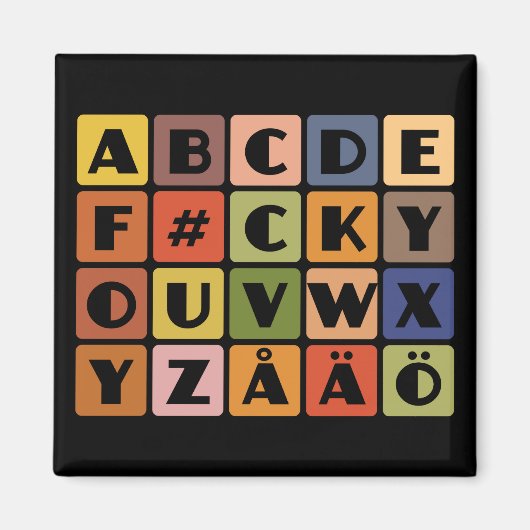 Naughty Alphabets Magnet (Vorne)