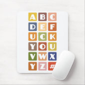 Naughty Alphabets mousepad (Mit Mouse)