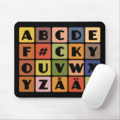 Naughty Alphabets mousepad (Mit Mouse)
