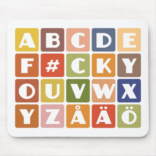 Naughty Alphabets mousepad (Vorne)