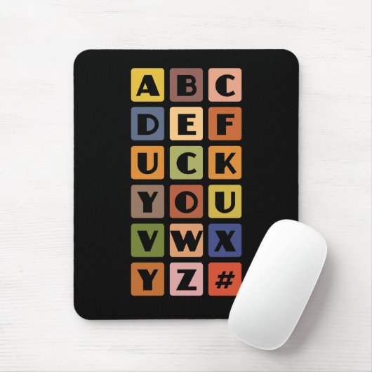 Naughty Alphabets mousepad (Mit Mouse)