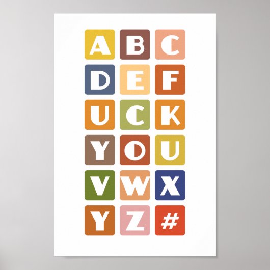 Naughty Alphabets Poster (Vorne)