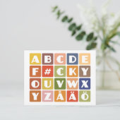 Naughty Alphabets Postkarte (Stehend Vorderseite)