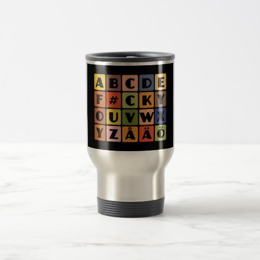 Naughty Alphabets Tasse - wählen Sie Stil & Farbe (Mittel)