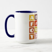 Naughty Alphabets Tasse - wählen Sie Stil & Farbe (Links)