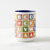 Naughty Alphabets Tasse - wählen Sie Stil & Farbe (Zentrum)