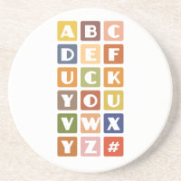 Naughty Alphabets Untersetzer