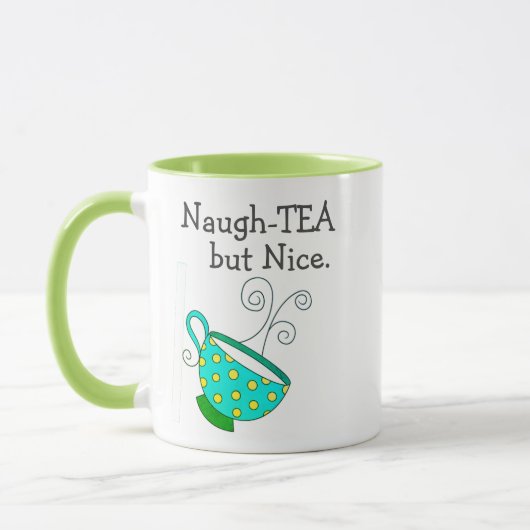 Naughty and Fun Tee Puns Tasse (Links)