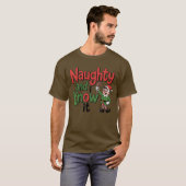 Naughty And I Know It 🎁 Santa's Elf Christmas ⛄ T-Shirt (Vorne ganz)