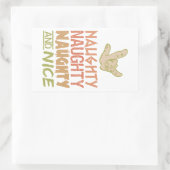 Naughty AND Nice Custom Aufkleber (Tasche)