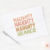 Naughty AND Nice Custom Aufkleber (Umschlag)