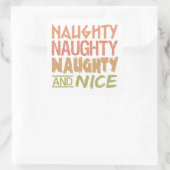 Naughty AND Nice Custom Aufkleber (Tasche)