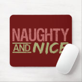 Naughty and Nice Custom Mousepad (Mit Mouse)