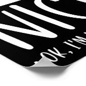 Naughty and Nice Ok Ich bin verrückt zu Funny Chri Poster (Ecke)