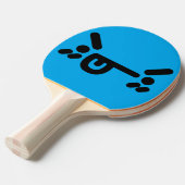 Naughty Angry Face Blue Ping Pong Paddle Tischtennis Schläger (Vorderseite)