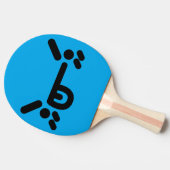 Naughty Angry Face Blue Ping Pong Paddle Tischtennis Schläger (Seitenansicht)