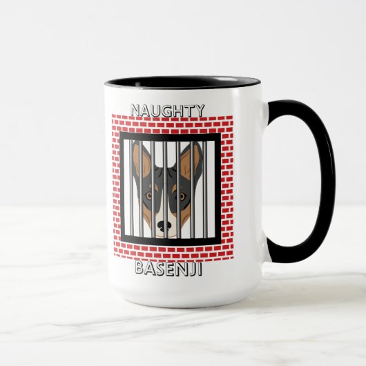 Naughty Basenji Funny Dog Tasse (Rechts)