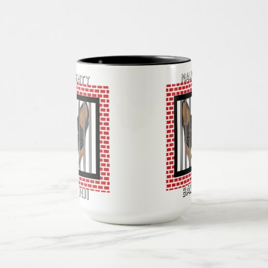 Naughty Basenji Funny Dog Tasse (Zentrum)