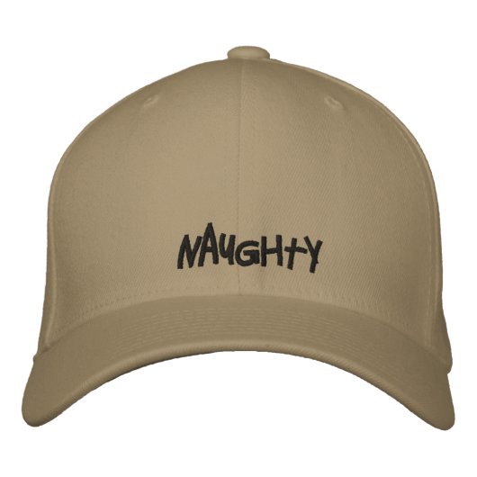 NAUGHTY BESTICKTE BASEBALLKAPPE (Vorderseite)