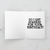 NAUGHTY BIRTHDAY CARD FÜR IHN KARTE (Innenseite)