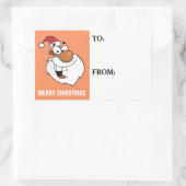 Naughty Black Santa Claus Geschenksticker Rechteckiger Aufkleber (Tasche)