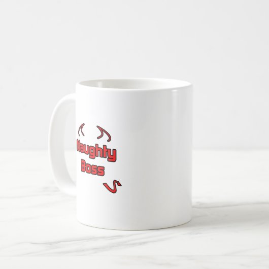Naughty Boss Kaffeetasse (Vorderseite Links)