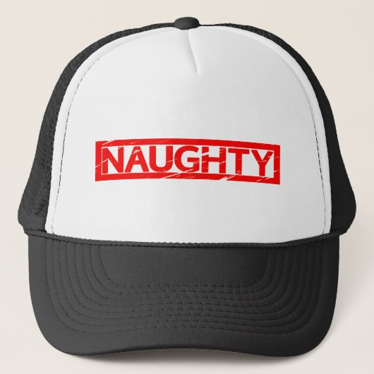 Naughty Briefmarke Truckerkappe (Vorderseite)
