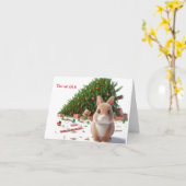Naughty Bunny Christmas Karte (Gelbe Blume)