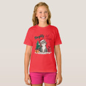 Naughty But Nice Cat Christmas T-shirt (Vorne ganz)