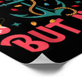 Naughty But Nice Funny Nautical Christmas Pun Joke Poster (Ecke)