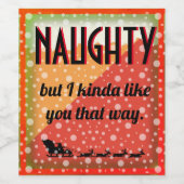 NAUGHTY by Slipperywindow Weinetikett (Einzelnes Label)