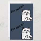 Naughty Cat Briefpapier (Vorne/Hinten)
