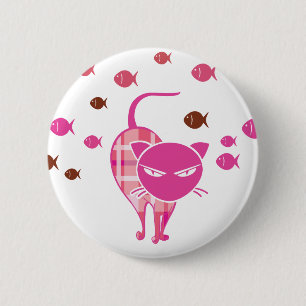 Naughty Cat Button