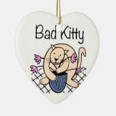 Naughty Cat Cartoon Keramik Ornament (Rechts)